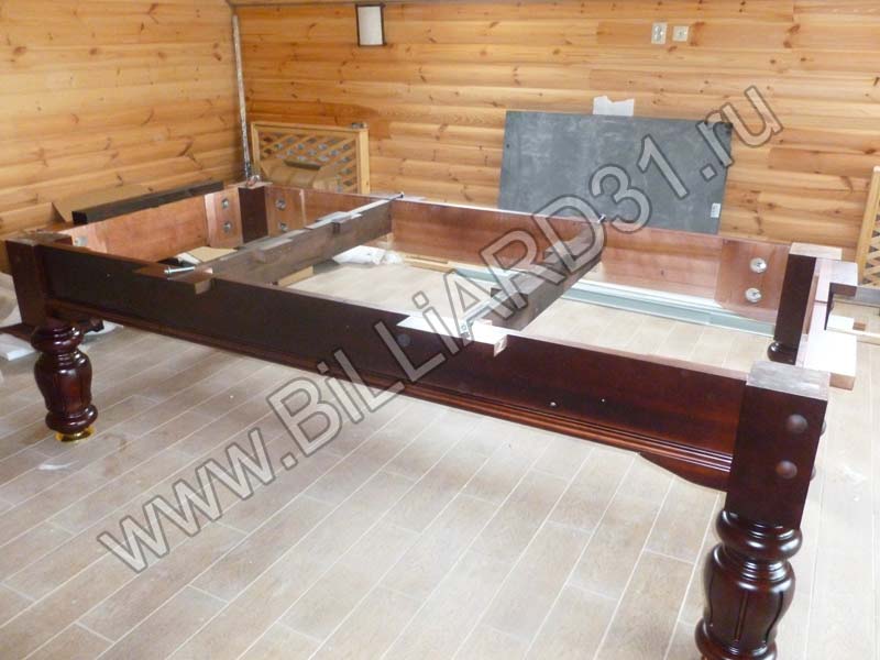 Сборка бильярдного стола CLASSIC (компании Weekend-billiard) с плитой из камня