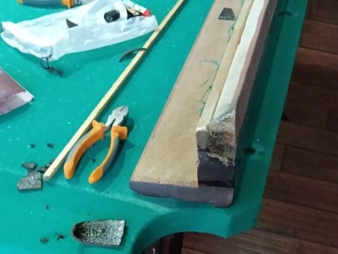 Перетяжка игрового поля и бортов 8-ми футового бильярдного стола в Белгороде