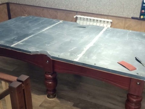 Перетяжка игрового поля бильярдного стола в Дубовом