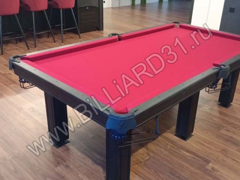 Сборка в Белгороде бильярдного стола ОМЕГА III 8 футов (soho-dark, burgundy)