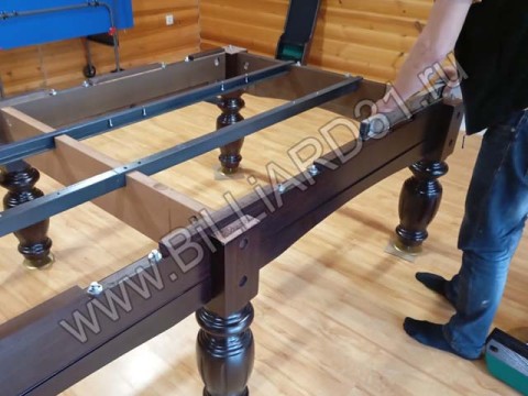 Сборка профессионального бильярда АРСЕНАЛ II 10 футов на сланце (Белгород, Дубовое)