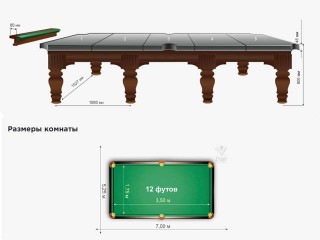 Подробнее о подборе 12-ти футового бильярдного стола
