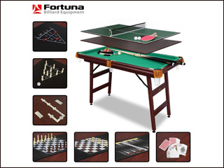 Игровое детское оборудование - бильярдный стол FORTUNA пул 4 фута 9 в 1. Компания Billiard31. Аэрохоккей, настольный футбол, малый теннис, мини-бильярд, многофункциональные столы... +7 (4722) 373-944, +7 (951) 156-13-23