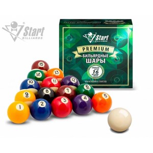 Бильярдные шары для пула Start Billiards PREMIUM 57,2 мм купить в Белгороде