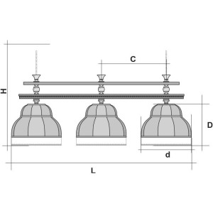 Бильярдный светильник Аристократ 3 плафона купить в Белгороде